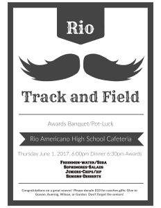 2017 Rio Americano High School Track and Field Awards Banquet