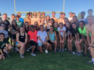 10,000M champion and Olympian, Kim Conley, paid a visit to the track team on Monday, May 7, 2018.